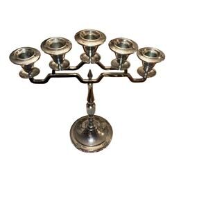 Vintage Farberware Candelabra 5 Arms Chrome Finish Brooklyn NY Retro Five Candle